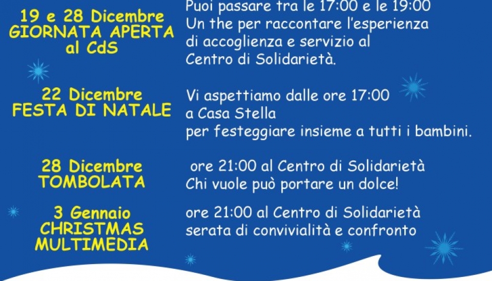 Natale al Centro di Solidarietà Natale al Centro di Solidarietà