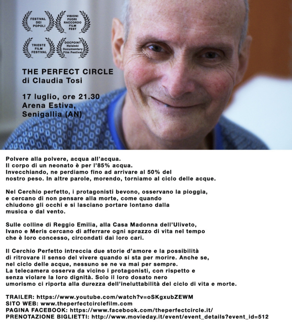 Il film “The Perfect Circle” all’Arena estiva di Senigallia