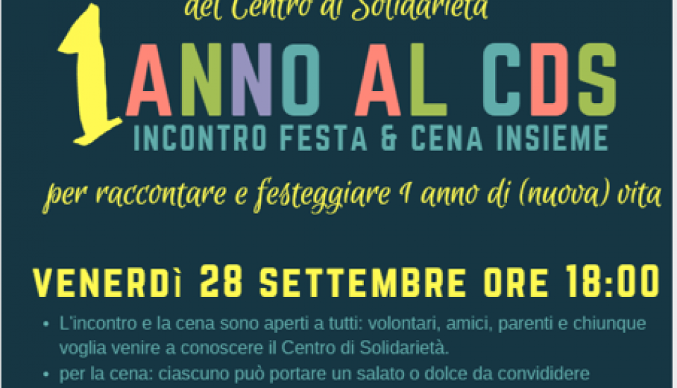 1 anno al Centro di Solidarietà