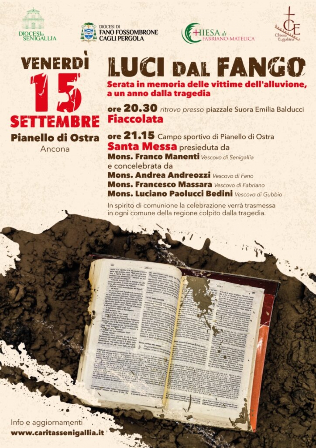 Luci dal fango – Serata in memoria delle vittime dell’alluvione Luci dal fango – Serata in memoria delle vittime dell’alluvione